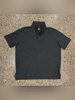 Lands' End Men's Charcoal Heather Polo